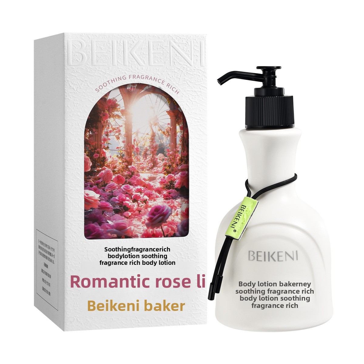 Bekeni Lady Fragrant Nourishing Body Lotion 300ml Hydrating Moisturizing Exfoliating Soothing Dry Skin Autumn/Winter