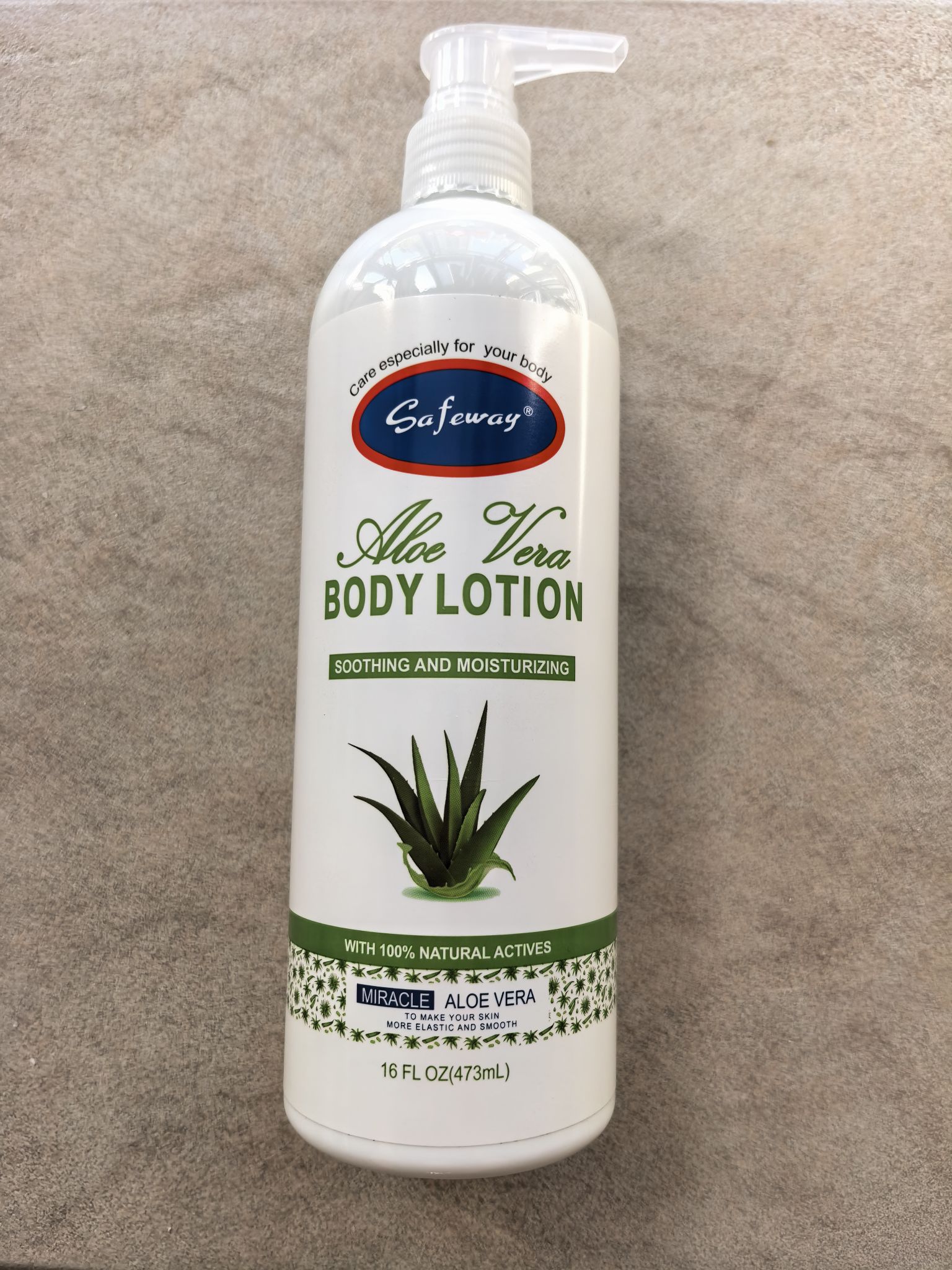 Nourishing Oil Moisturizing and Lightening Safeway Aloe Vera Body Lotion 473ml for All Skin Types OEM/ODM