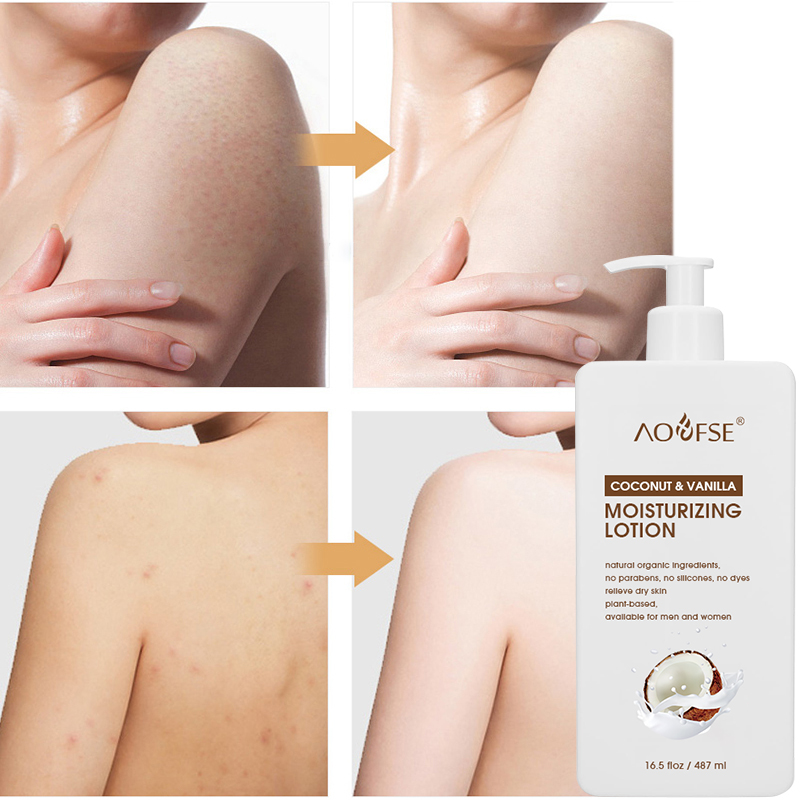 Oem Natural Coconut Vanilla Hydrating Body Milk Deep Moisturizing Body Lotion for Women and Men