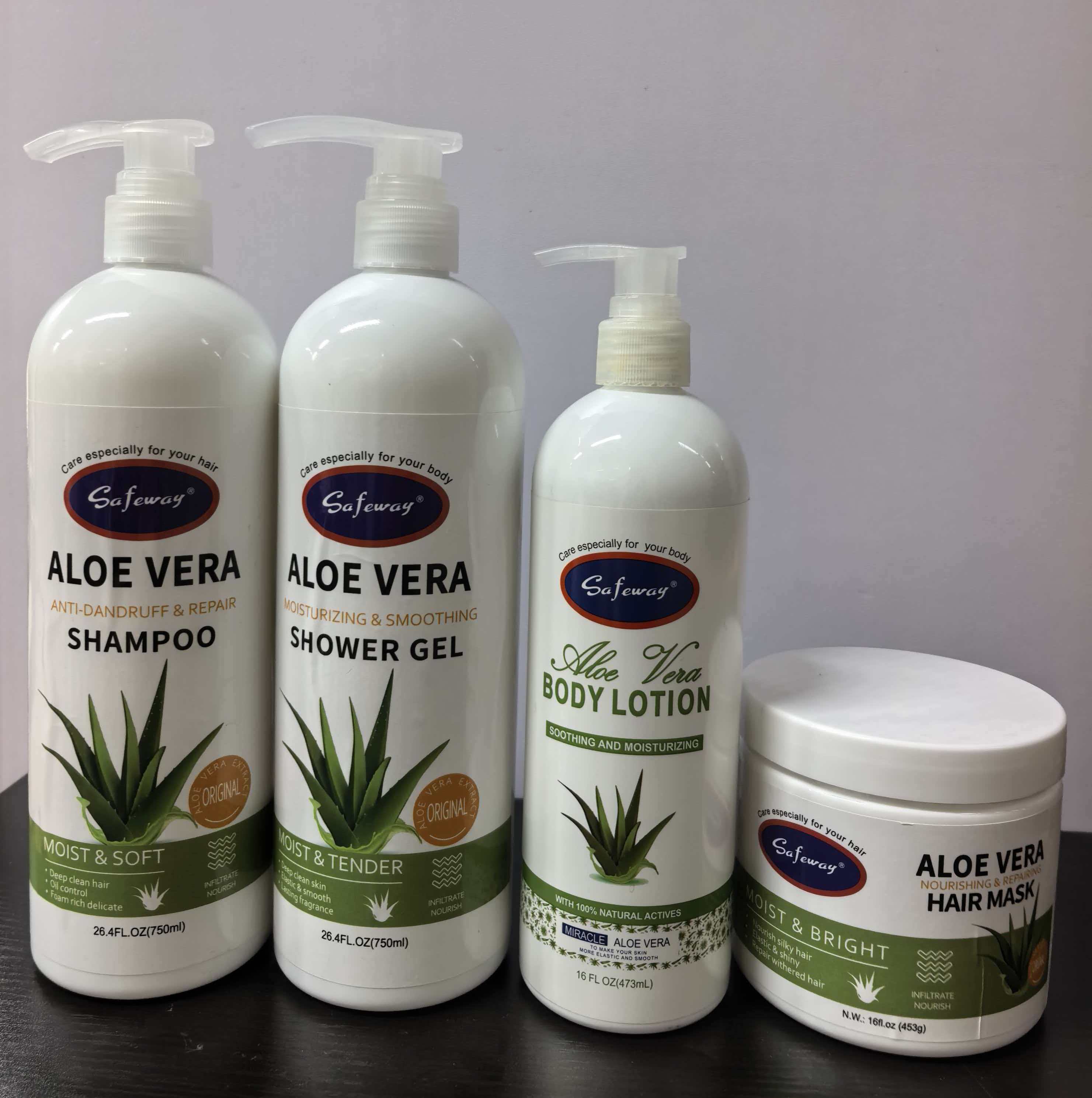 Nourishing Oil Moisturizing and Lightening Safeway Aloe Vera Body Lotion 473ml for All Skin Types OEM/ODM