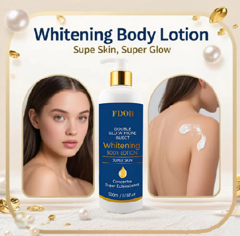 Custom Brightening Body Lotion - Natural Formula for Fairer Skin, Moisturizing and Gentle (OEM Private Label Available)