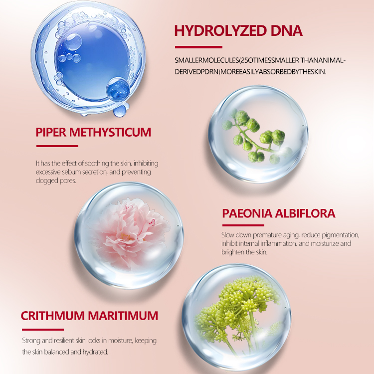 Private Label Organic Natural Moisturizing Brightening Whitening Sensitive Skin Body Lotion Rose Pdrn Salmon Dna Pink