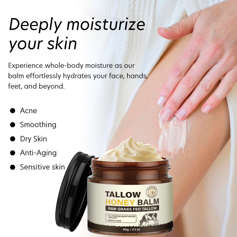 Organic Body Lotion Moisturizing Cream Private Label Whipped Tallow Honey Balm Lightening Nourishing Smooth Soft Skin Unscented