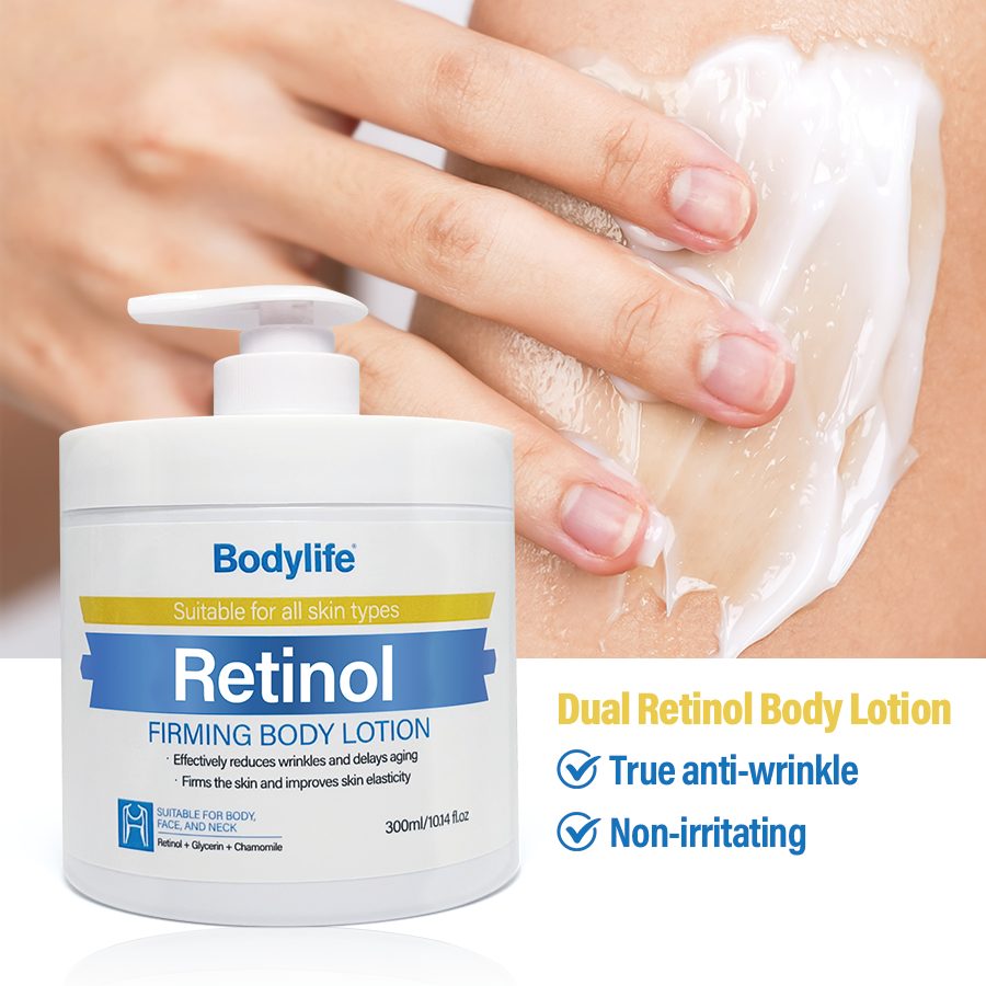 Natural Ingredients Dual Retinol Body Lotion Firming Moisturizer Body Lotion for Dry and Rough Skin