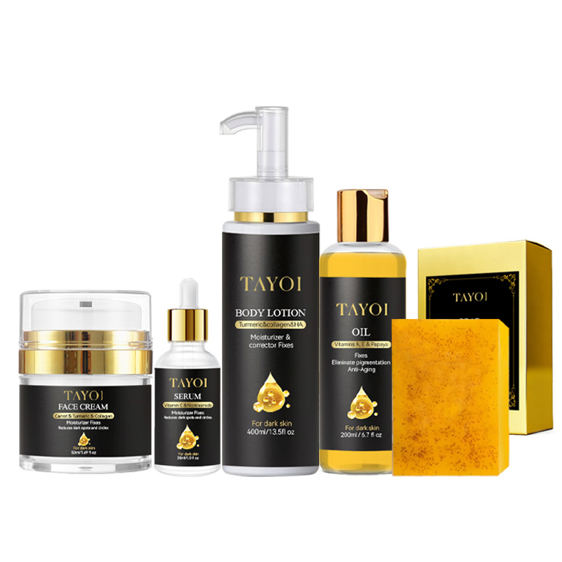 Luxury Organic Vitamin c Body Lotion Care Products Arbutin Brightening Fade Dark Spots Face Cream Skin Care Set