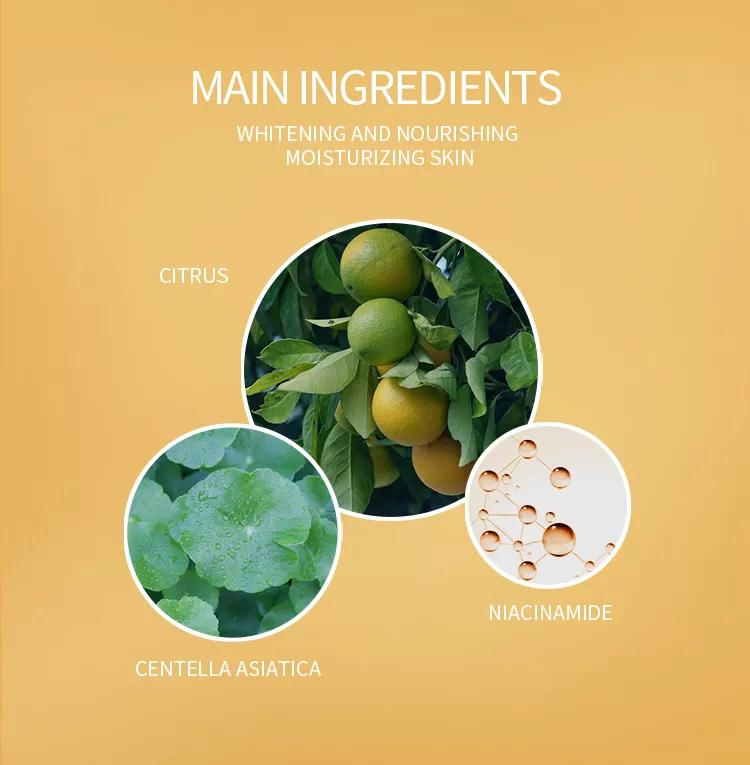 Wholesale Organic Orange Black Skin Peeling Lightening Peeling Skin Whitening Body Lotion
