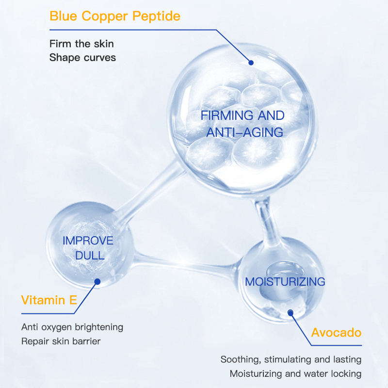 Customize Logo Vegan Organic Brightening Blue Copper Peptide Fragrance Beauty Body Lotion Make Your Skin Fully The Elegant Fragrance