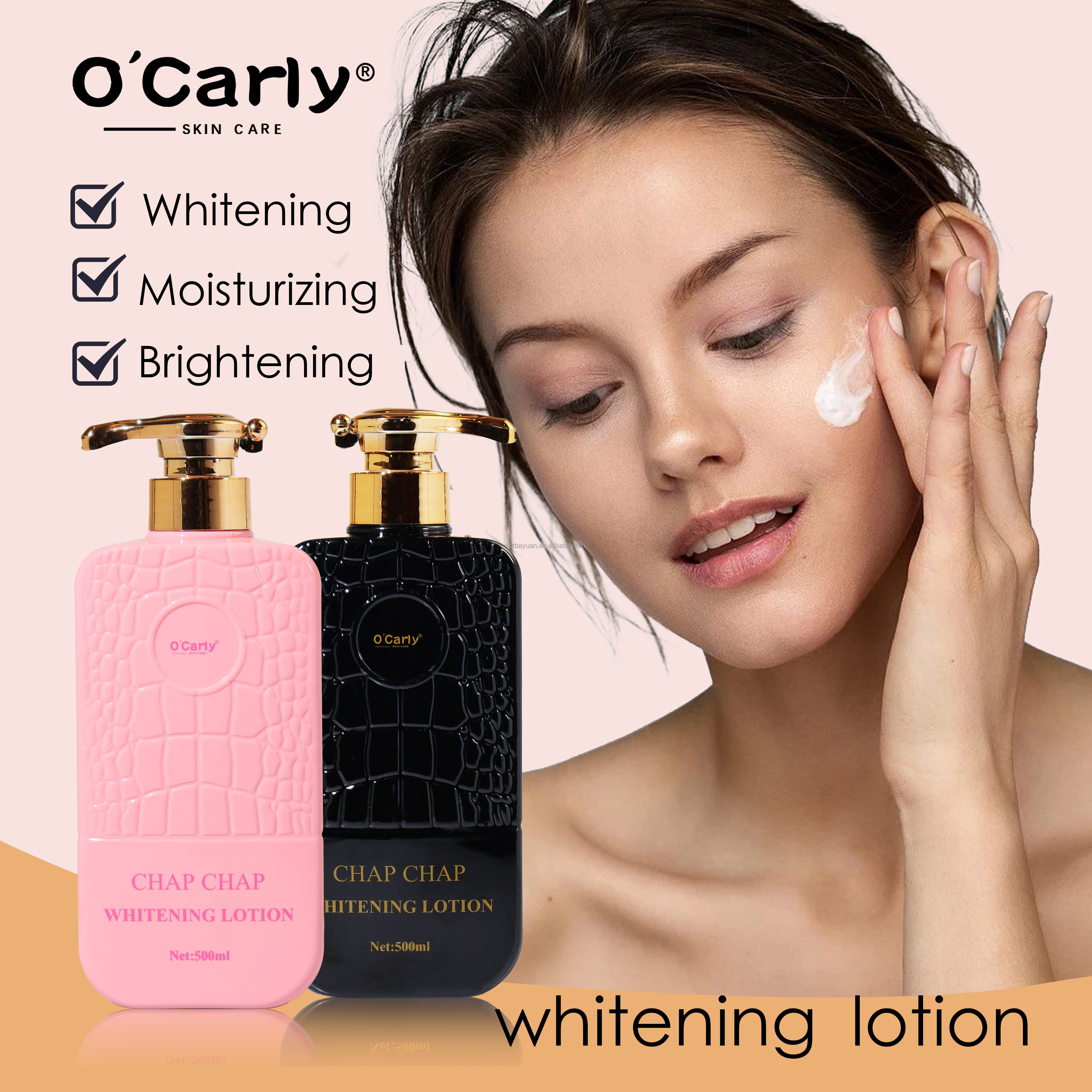 O'Carly Private Label Vegan Organic 500ml Luxury Whitening Body Cream &amp; Lotion for Black Skin