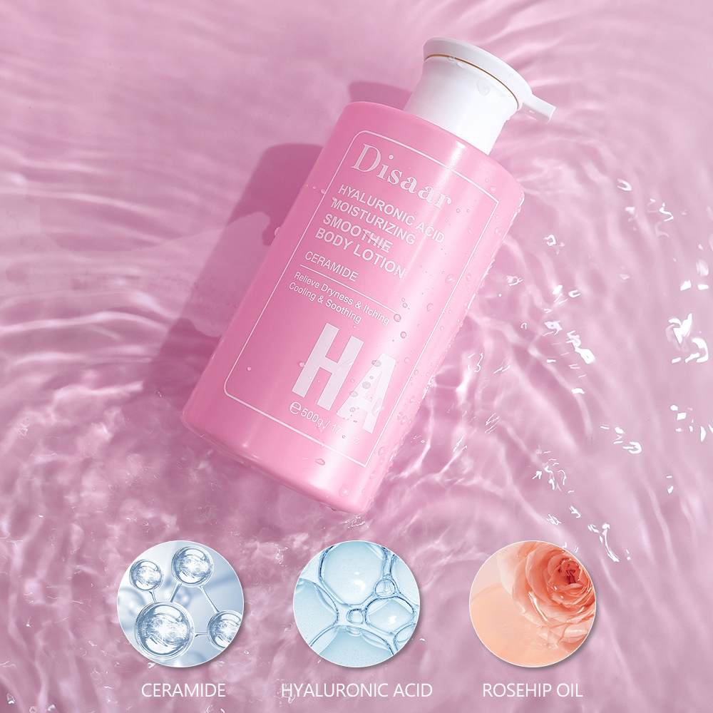 Private Label Hyaluronic Acid &amp; Ceramide Body Lotion Nourishing Moisturizing Soothing Skin Care Body Lotion Custom