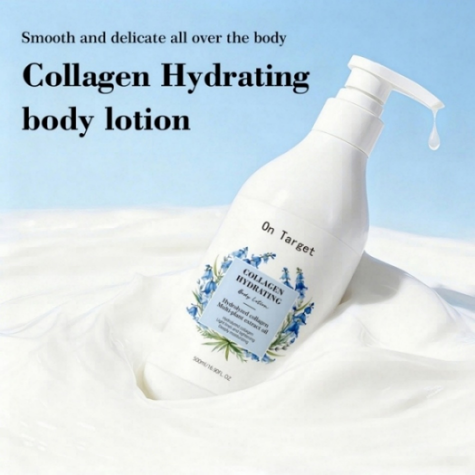 Fragrance-Free Dry-Body Care Hyaluronic Acid Non-Greasy Turmeric Body Lotion Bottle