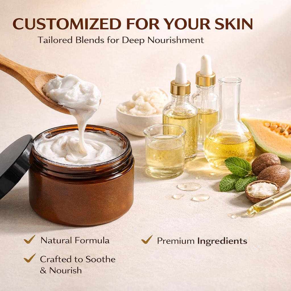 Custom Scent Body Butter | Rich Hydrating Cream In Amber Jar | OEM/ODM Production &amp; Bulk Wholesale For Brand Owners