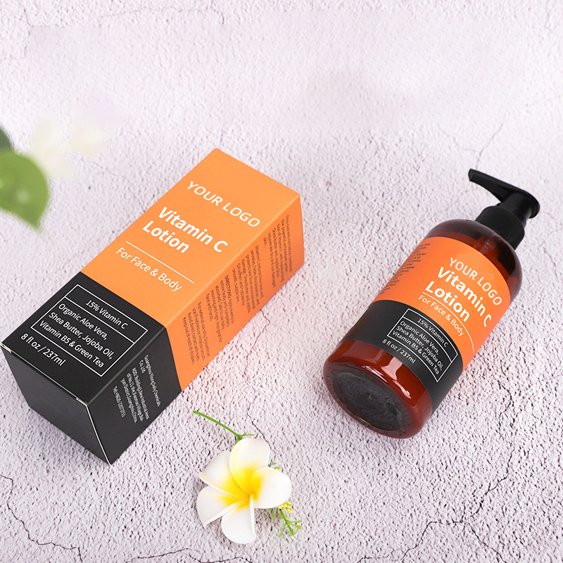 Private Label Anti-Wrinkle Anti-Aging Body Lotion for Adults Dry Skin Milk Whitening Cream Enriched Vitamin C Niacinamide