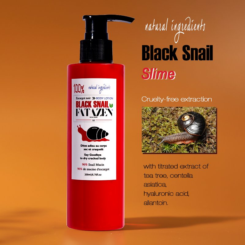 Natural Organic Skin Recovery Deep Hydrating Non-Greasy Black Snail Body Lotion