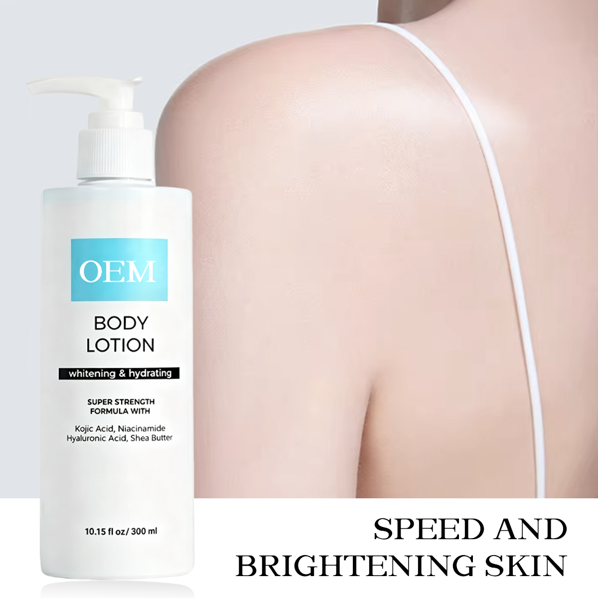 OEM Liquid Anti-Dry Crack Long-Lasting Brightening Moisturizing Whitening Body Lotion for All Skin Types