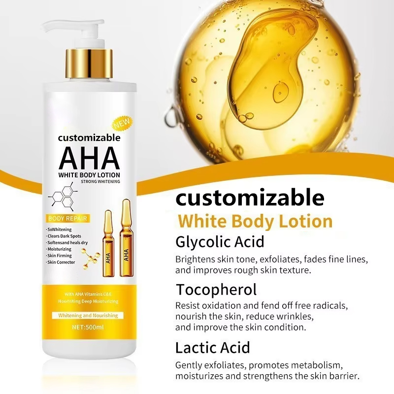 Whitening Body Lotion for Dry Skin, Moisturizing and Brightening, Body Care, Customizable