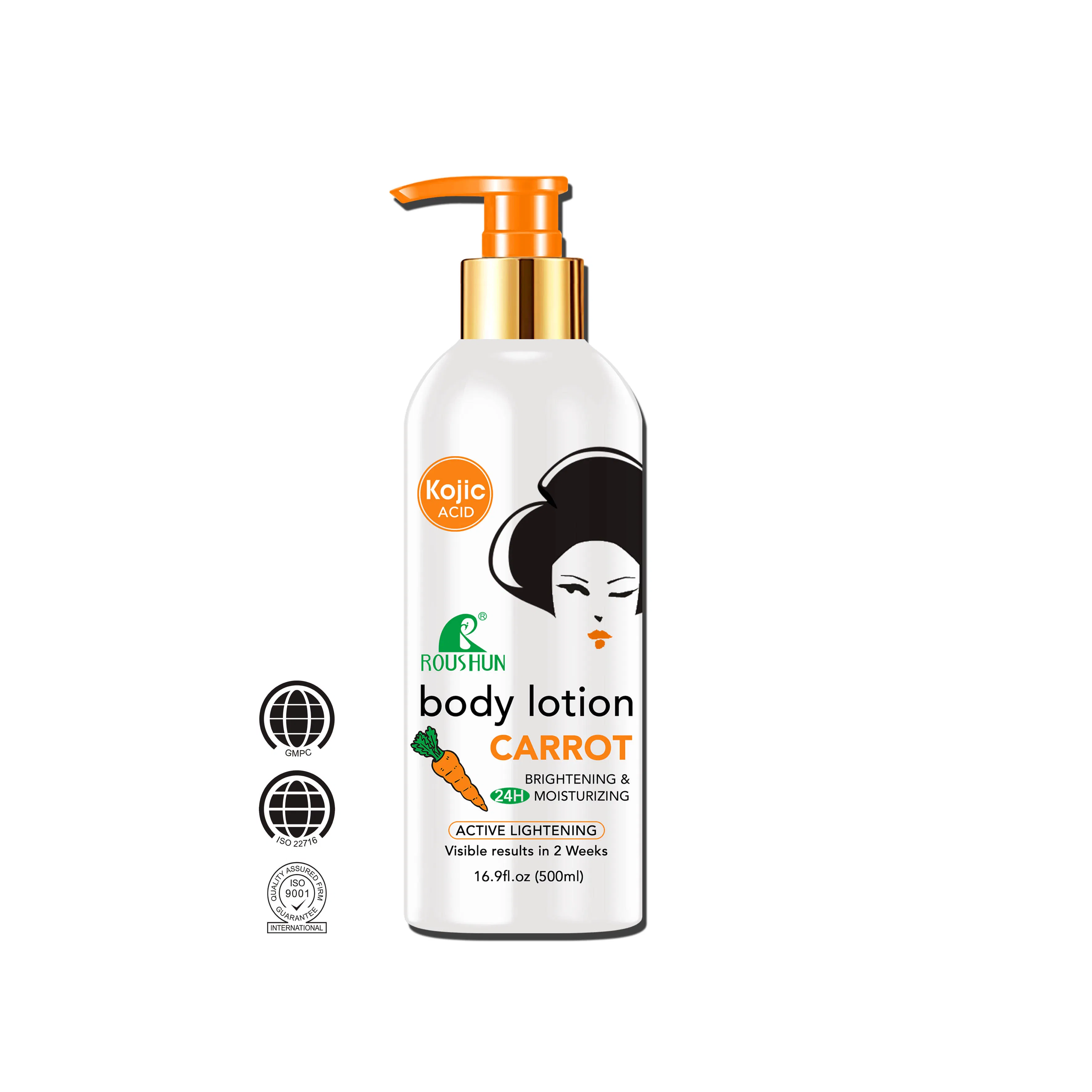 Roushun Organic Vitamin E Smoothing Whitening Deeo Hydration Carrot Body Lotion