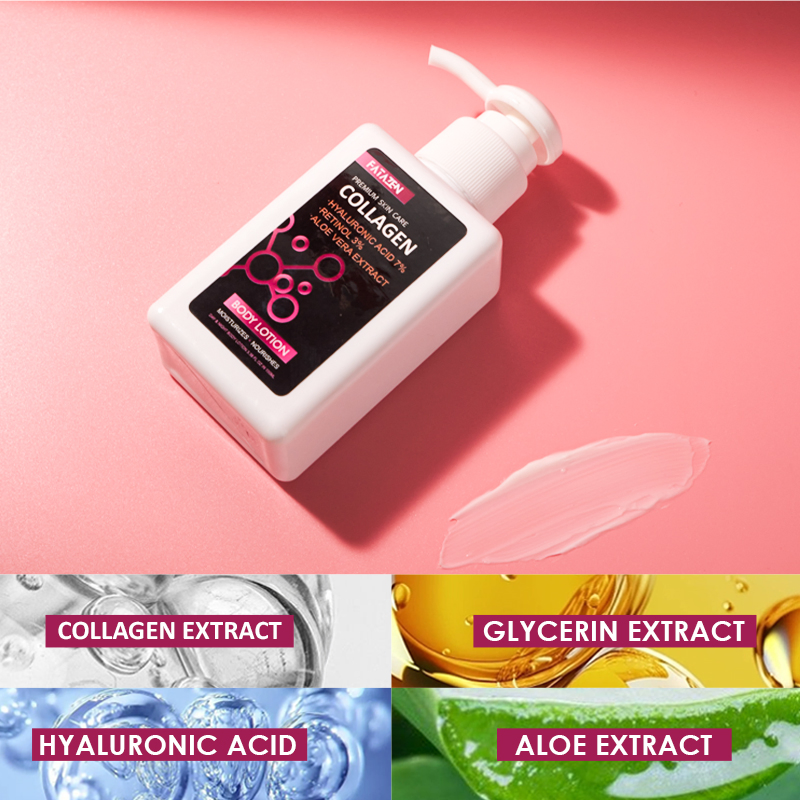 Deep Hydrating Reduces Facial Fine Lines Anti-Aging Pink Collagen Body Lotion