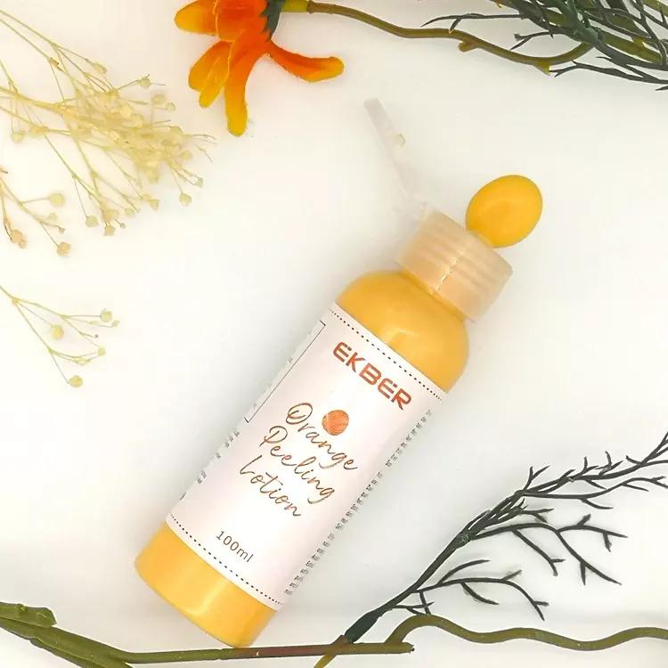 Wholesale Organic Orange Black Skin Peeling Lightening Peeling Skin Whitening Body Lotion