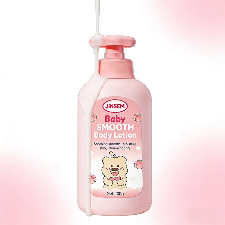 OEM ODM Organic Herbal Baby Body Lotion 200g Jojoba Oil Peach Nourishing Moisturizing All Skin Types Skincare