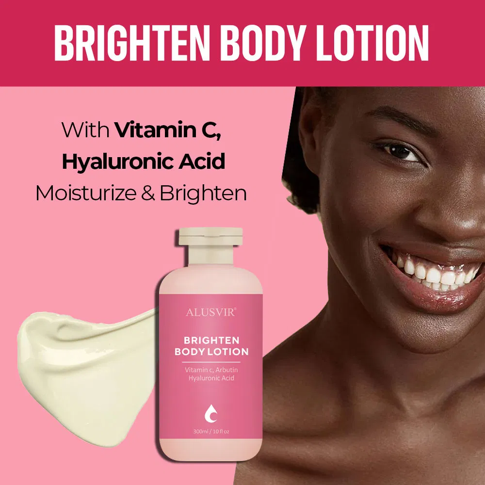 Brightening Body Lotion Vitamin C Glycolic Acid Shea Butter for Black Women