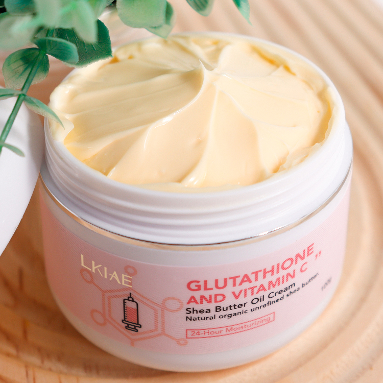 Private Label Vegan Herbal Natural Organic Vitamin C Tranexamic Acid Skin Whitening &amp; Lightening Body Lotion Shea Butter 100G
