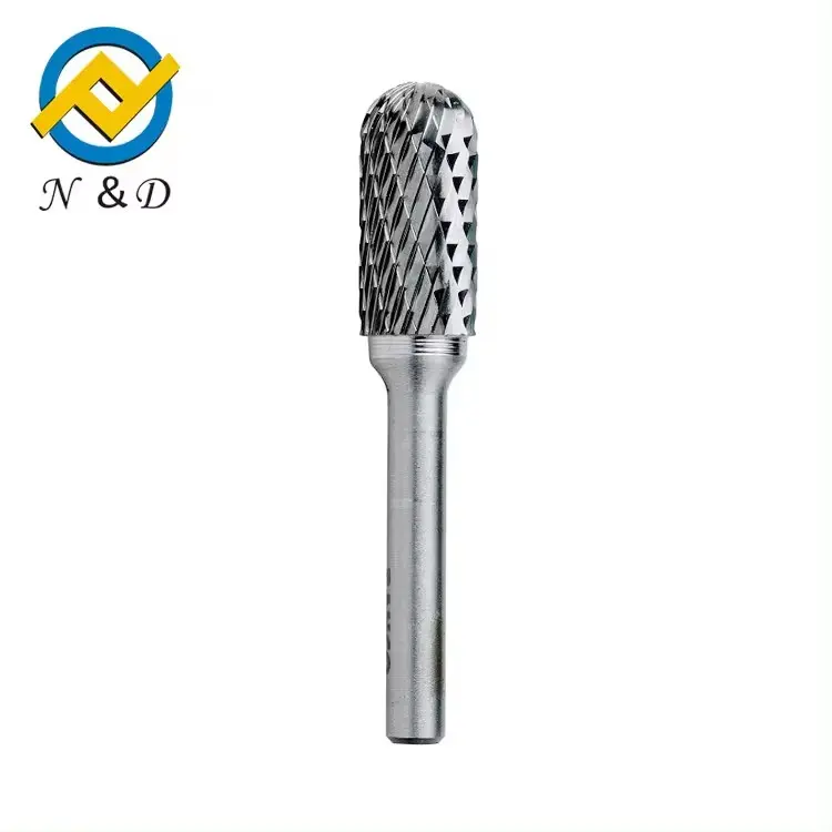 Tungsten carbide ball nosed cylindrical burr