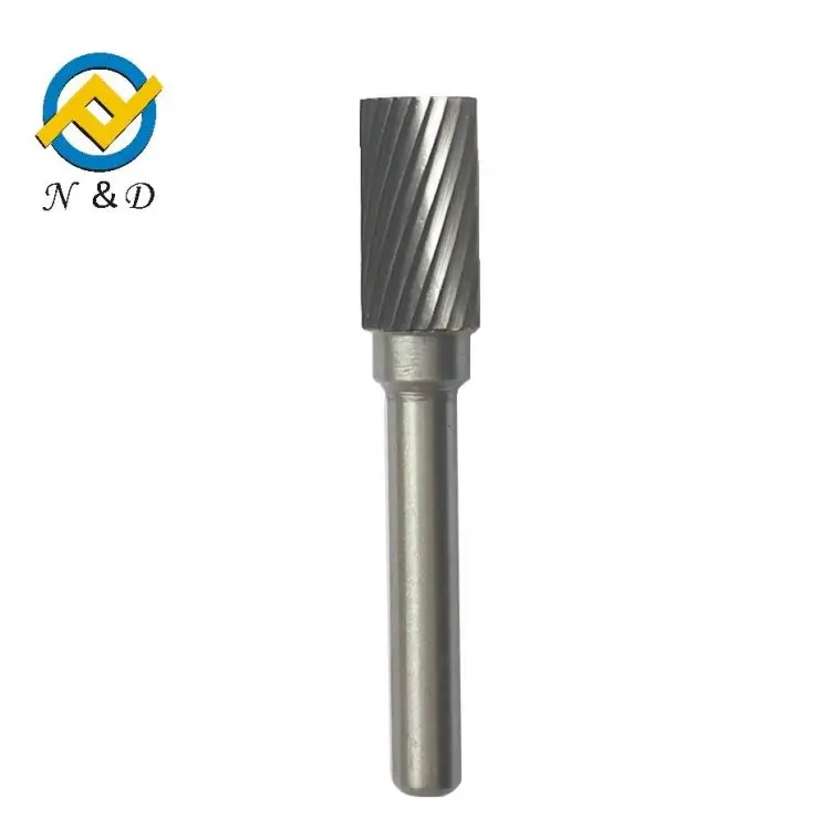 Tungsten carbide cylinder shape rotary burr single cutting