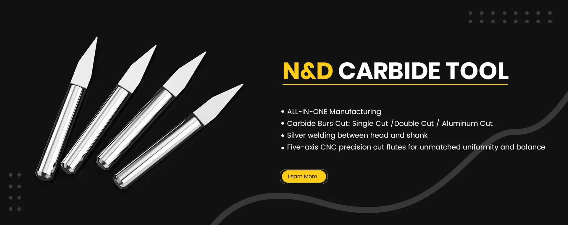Tungsten carbide end mills and rotary burrs product range