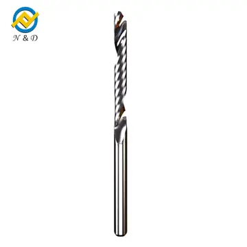 N&D Tungsten Carbide Single Flute Spiral End Mill for aluminum and non-ferrous metals