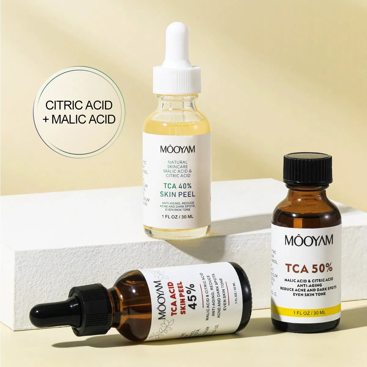30ml Facial Peel Serum 40% 45% 50% Arbutin Niacinamide Green Tea Vitamin E Vegan Dark Spot Remover