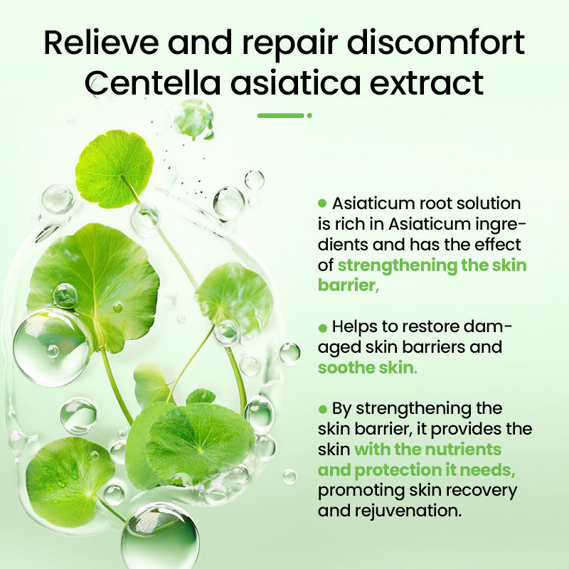 OEM/ODM Customized Guangdong Herbal Vitamin C Centella Asiica Serum with Sodium Hyaluronate for Soothing Repair