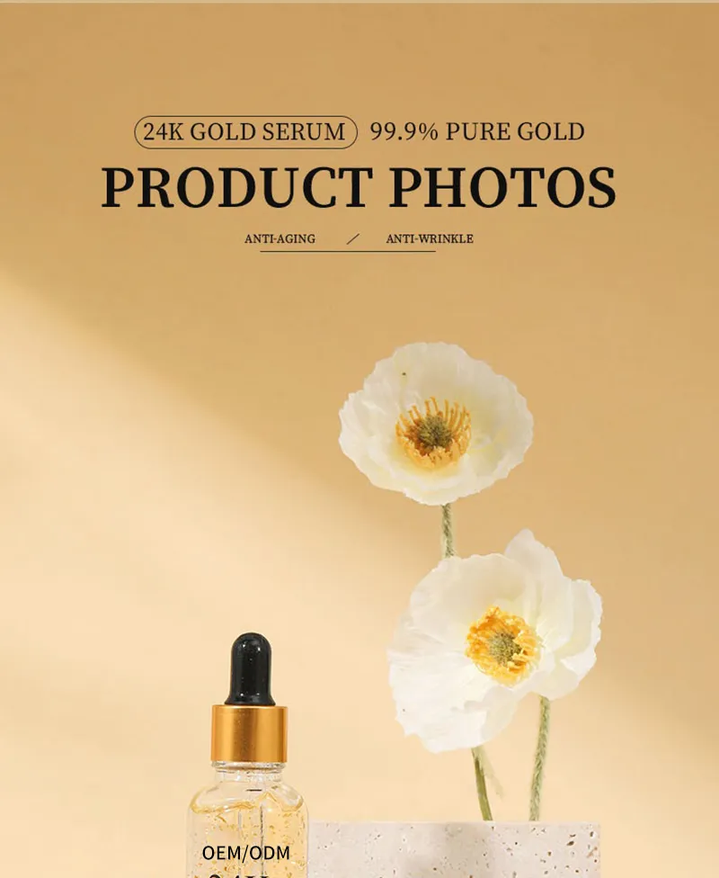 24K Gold Face Serum Repair and Protect Your Skin Essence with Retinol and Vitamin E