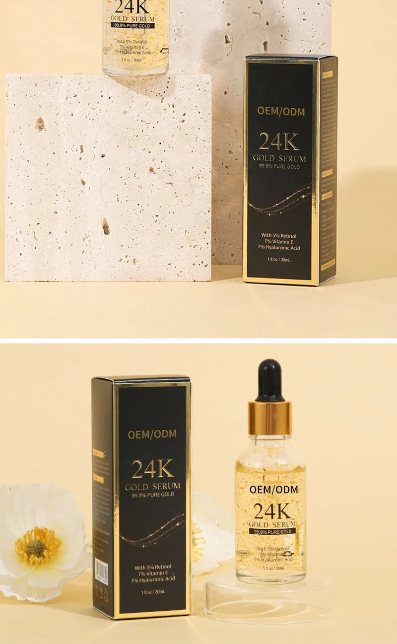 24K Gold Face Serum Repair and Protect Your Skin Essence with Retinol and Vitamin E
