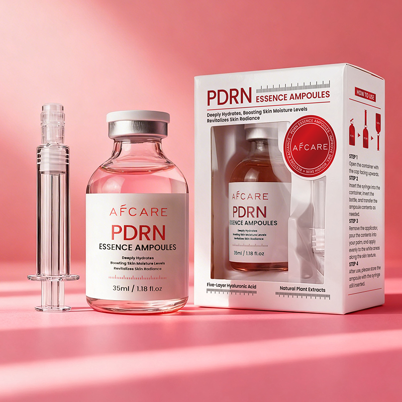Daily Facial Skin Care Organic PDRN Ampoule Serum Repair Hydrating Anti Aging Sulfate-free Vitamin E Hyaluronic Acid Face Serum