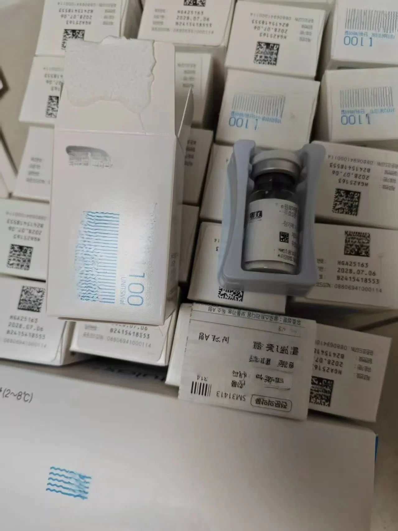 Korea 100u Anti Wrinkle Powder Forehead Wrinkles Lyophilized Powder Whitening Anti Aging Face Serum for Eye Wrinkles Facial Lines
