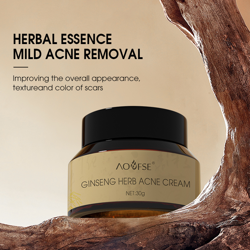 Herbal Night Cream Anti Acne Moisturizing Brightening Ginseng Skin Care Cream For Acne Scars