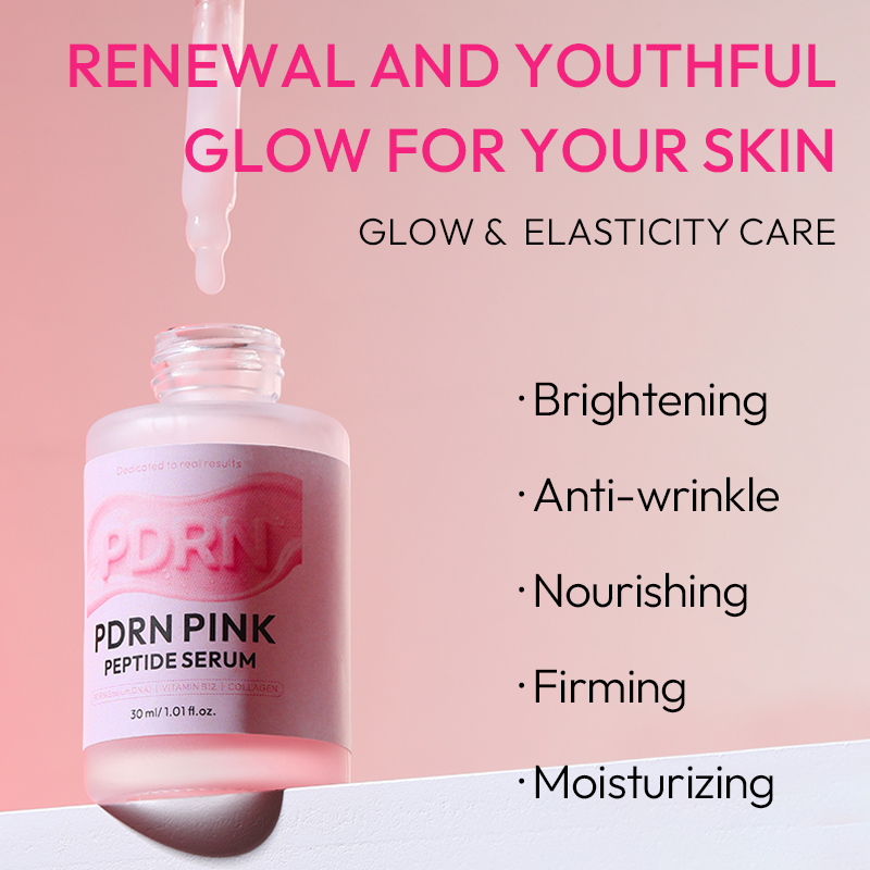 PDRN Pink Peptide Serum Glow Niacinamide Anti-Aging Wrinkle Firming Lifting Skin Care Salmon DNA Face Serum 30ml