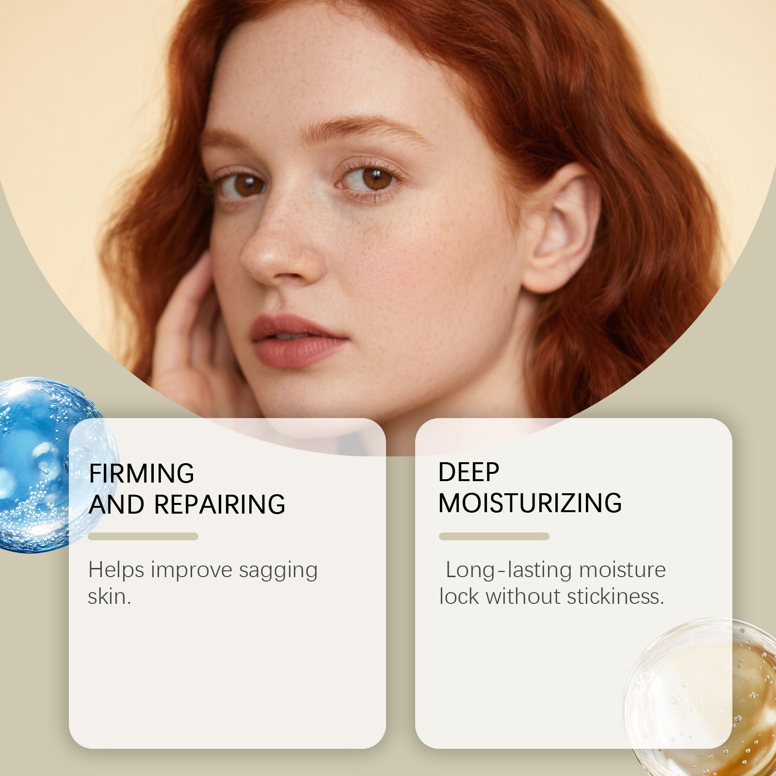 Copper Peptides (GHK-CU) Serum for Face with Hyaluronic Acid-Moisturizing Nourishing Tightening &amp; Repairing 30ml Home Use