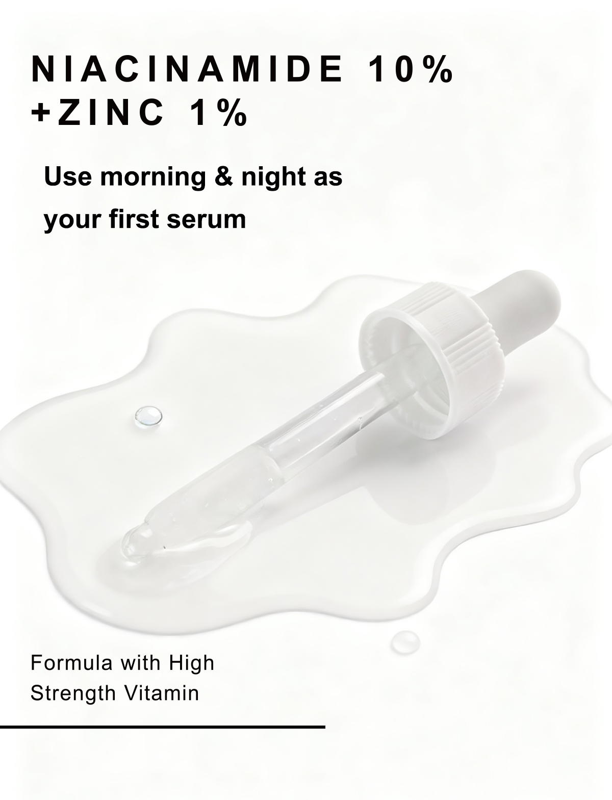 10% Niacinamide 1% Zinc PCA Serum High Concentration Vitamin B3 Facial Essence for Effective Fade Pore Minimizer Refining