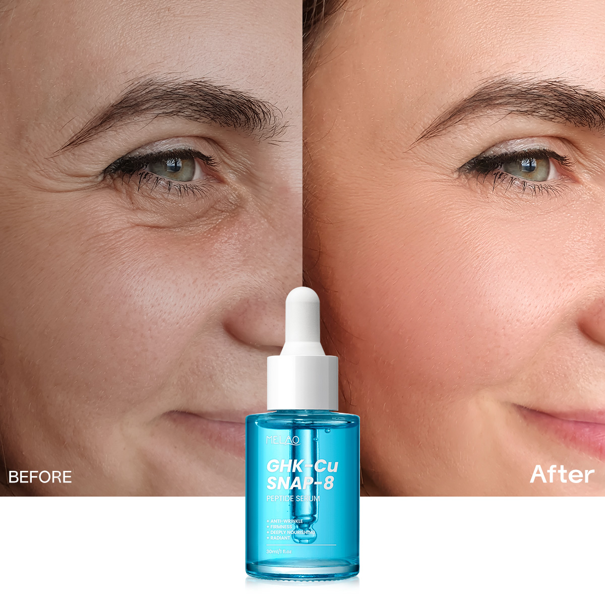 Peptides Wrinkle Care Face Serum Elastic Skin Support Lightweight Daily Routine Skin Care Products Ghk Cu Copper Peptide Serum