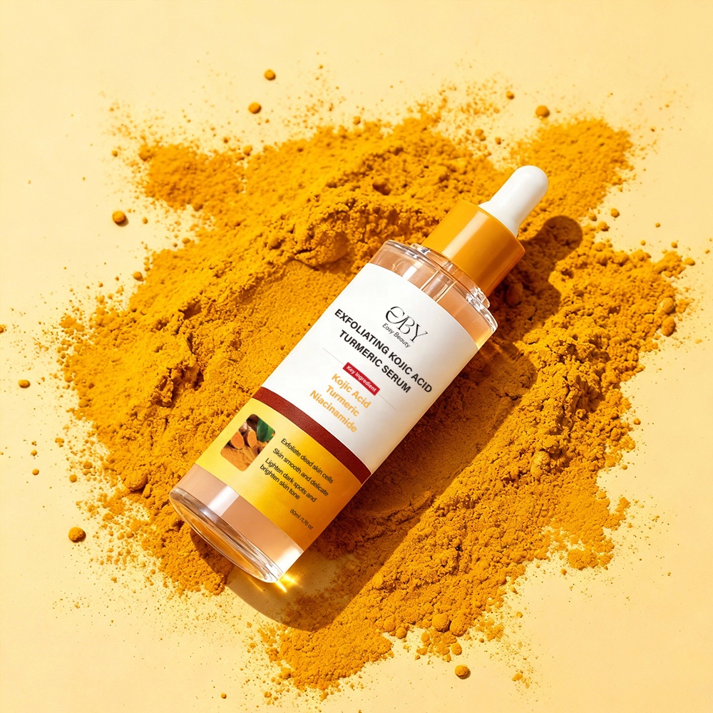 Kojic Acid Turmeric Peel Shot Serum 80ml Korean Exfoliating Facial Serum for Dark Spot Care Gently Removes Dead Skin Brightens