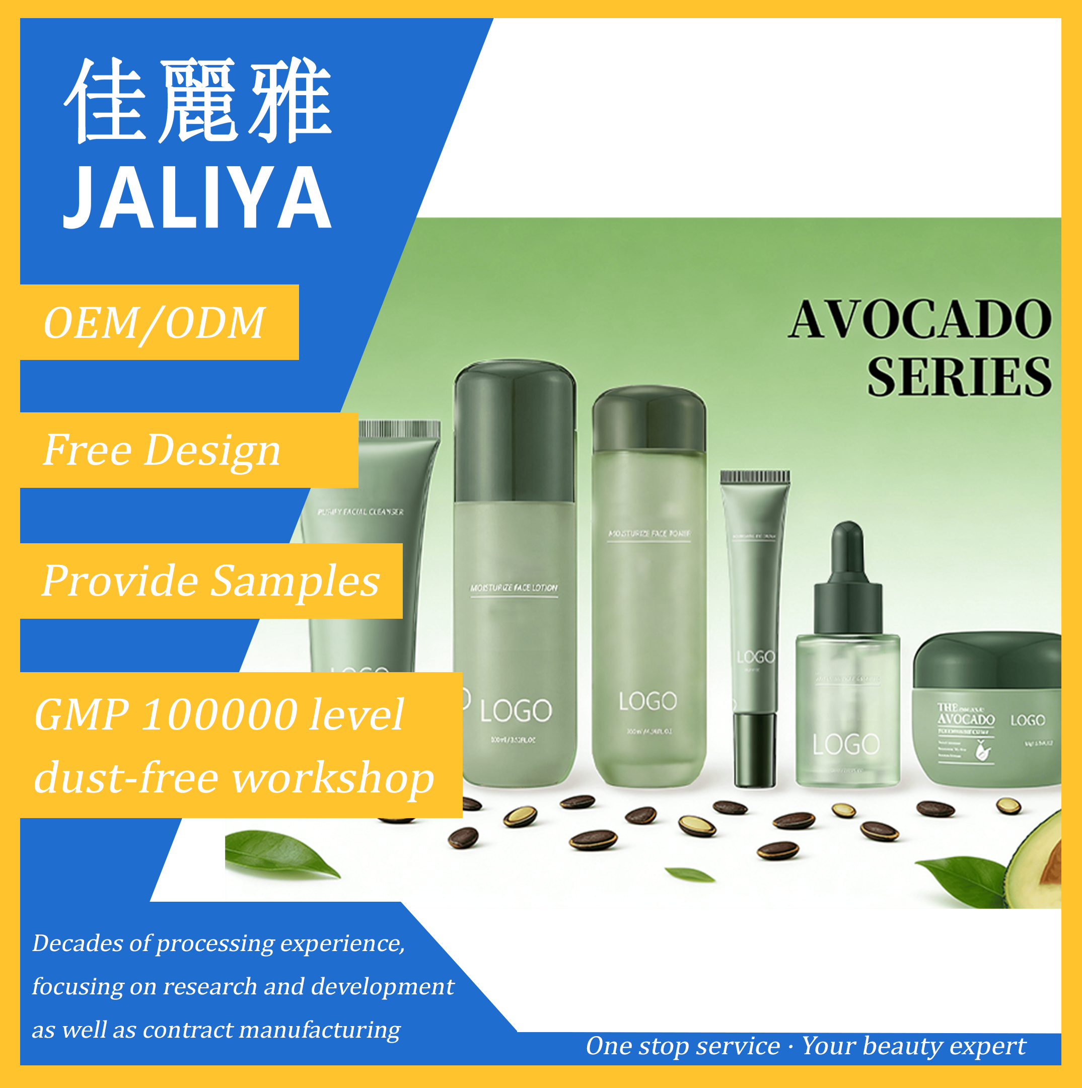 OEM Avocado Vitamin C &amp; E Skincare Set-6-Piece Cleansing Moisturizing &amp; Hydrating Face &amp; Body Set