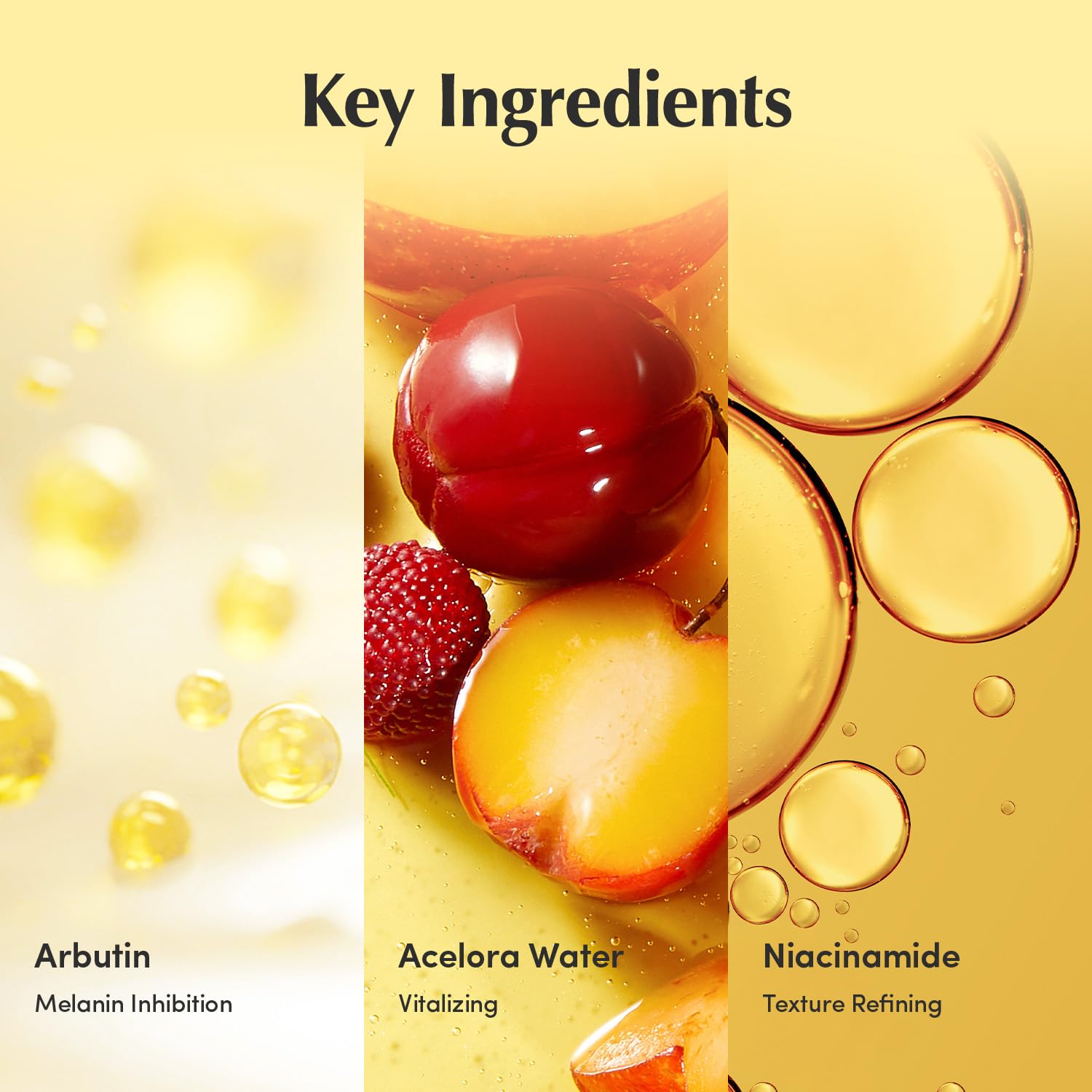 Vitamin Illuminating Serum Niacinamide Vitamin C Brightening Face Serum Arbutin Hyaluronic Acid, OEM Private Label Available