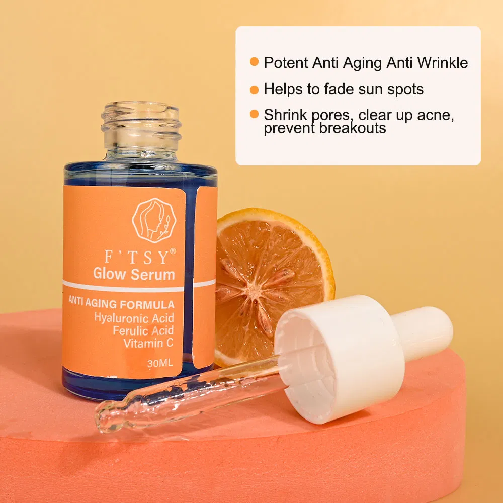 OEM/ODM Whitening Anti Aging Ferulic Acid Glow Serum Hydrating Essence for Face