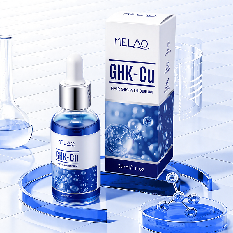 OEM Cruelty Free GHK-Cu Peptide Hair Growth Serum DHT Blocker Thinning Hair Nourishes Scalp &amp; Promotes biotin Peptide hair serum