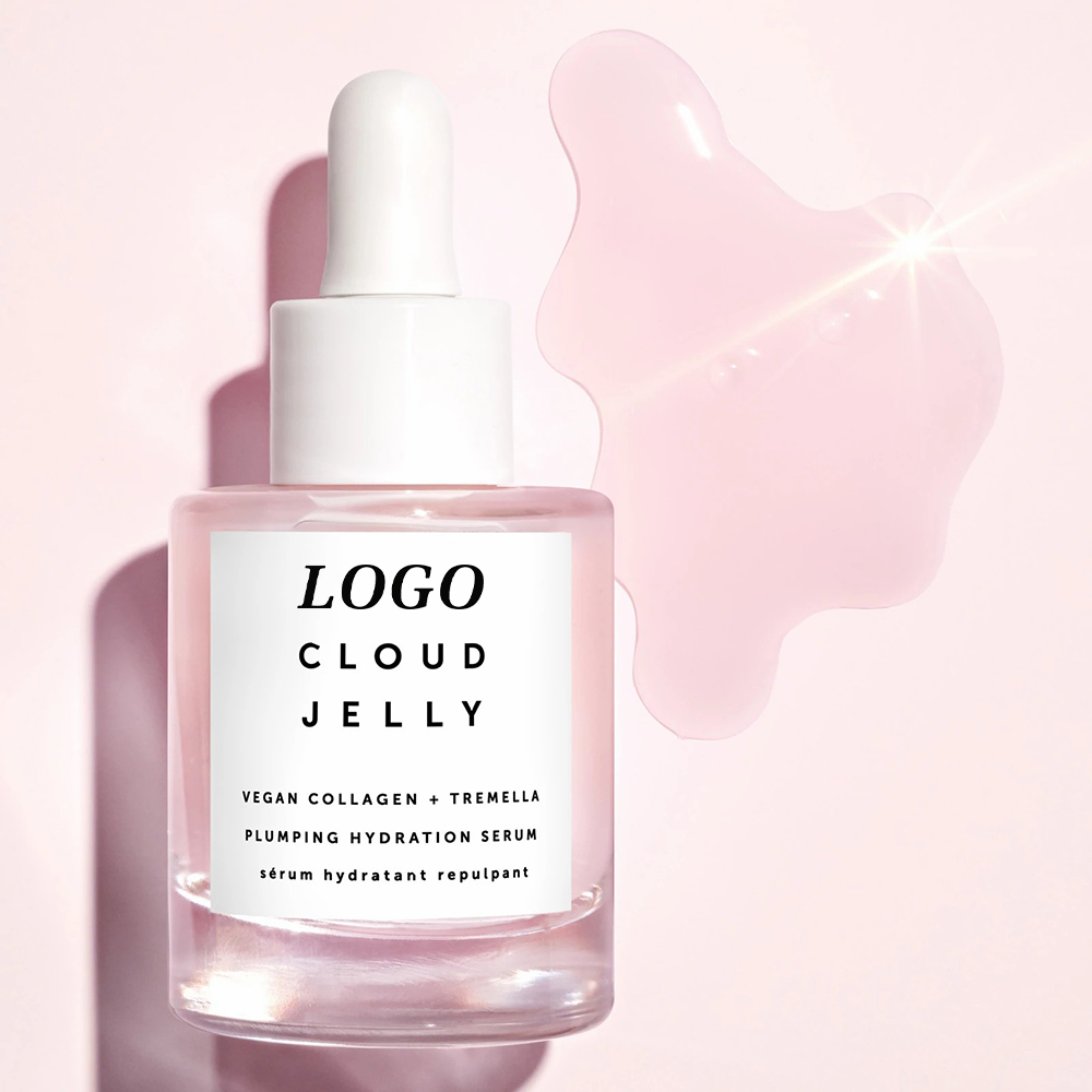 Private Label Cloud Jelly Whitening Plumping Hydration Face Serum Collagen Tranexamic Acid 30ml for Reducing Wrinkles Home Use