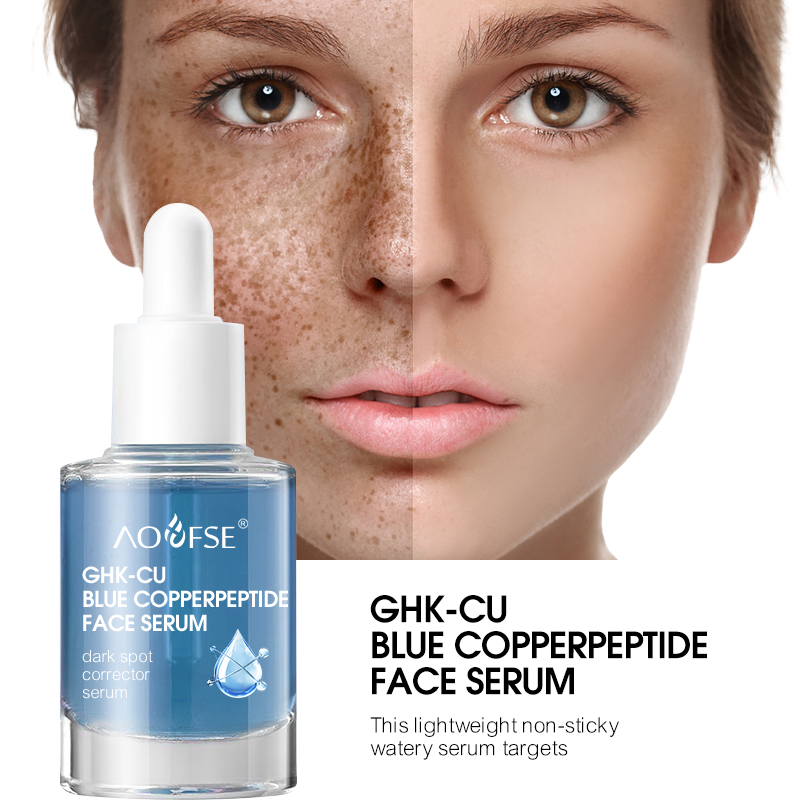 Wholesale Ghk-Cu Blue Copper Peptide Serum Skin Firming Hydrating Copper Peptide Serum Private Label