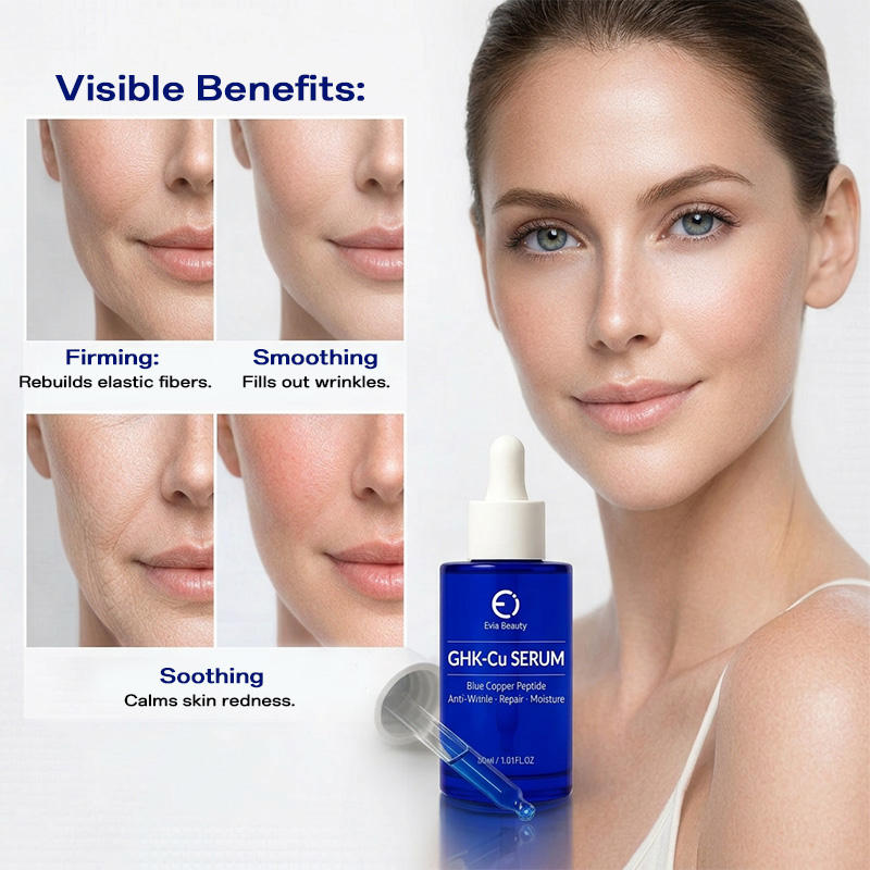 30ml GHK-Cu Blue Copper Peptide Hyaluronic Acid Anti-Wrinkle Repairing Moisture Facial Serum Skincare Serum Copper Peptide Serum