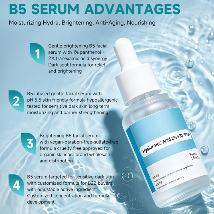 Best Selling Organic B5 Serum for Skin Suitable for Sensitive and Dull Skin Moisturizing Hyaluronic Acid Essence