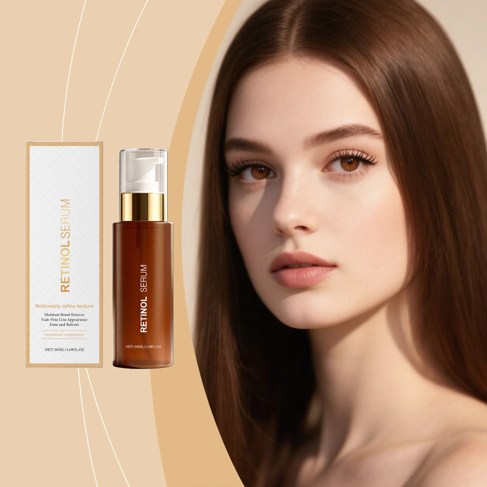 Wholesale Skincare Retinol Face Serum with Vitamin Anti-Aging Firming Moisturizing Reduces Lines Wrinkles for Sensitive Skin